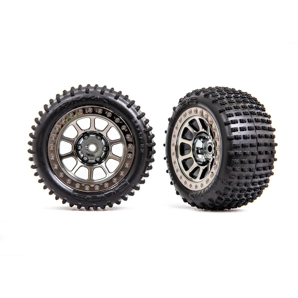 Traxxas Tire and Wheels Black Chrome 2.2 Inch Alias Rear Tire 2470T