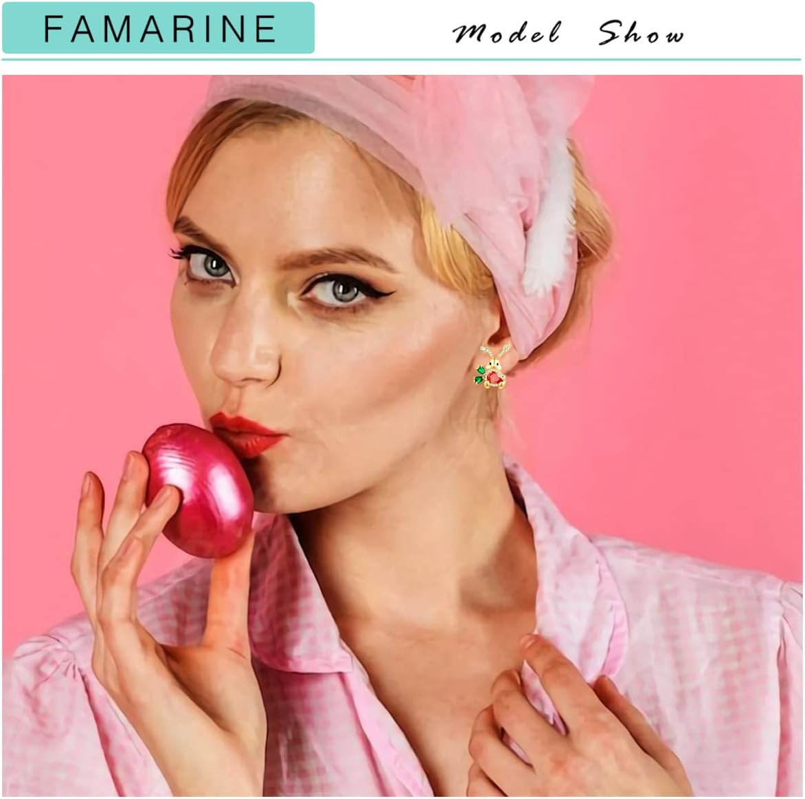 Easter Earrings Rabbit Bunny Carrot Stud Earrings Funny Earring - Image 4