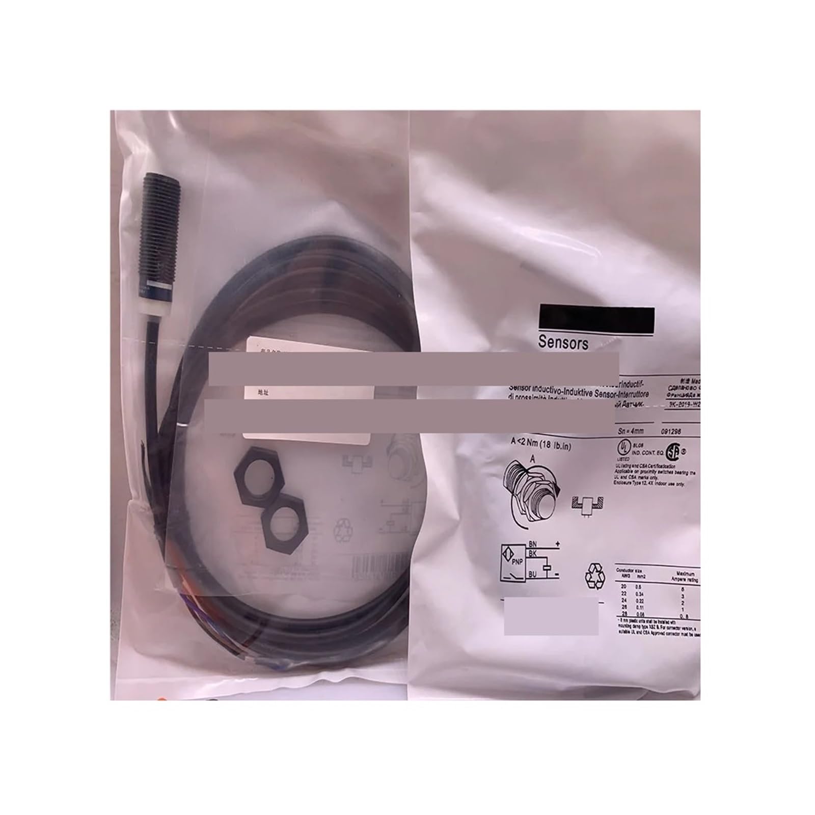 Capteur XS4P12PB370D détecteur de proximité inductif M12 pour automatisme PNP