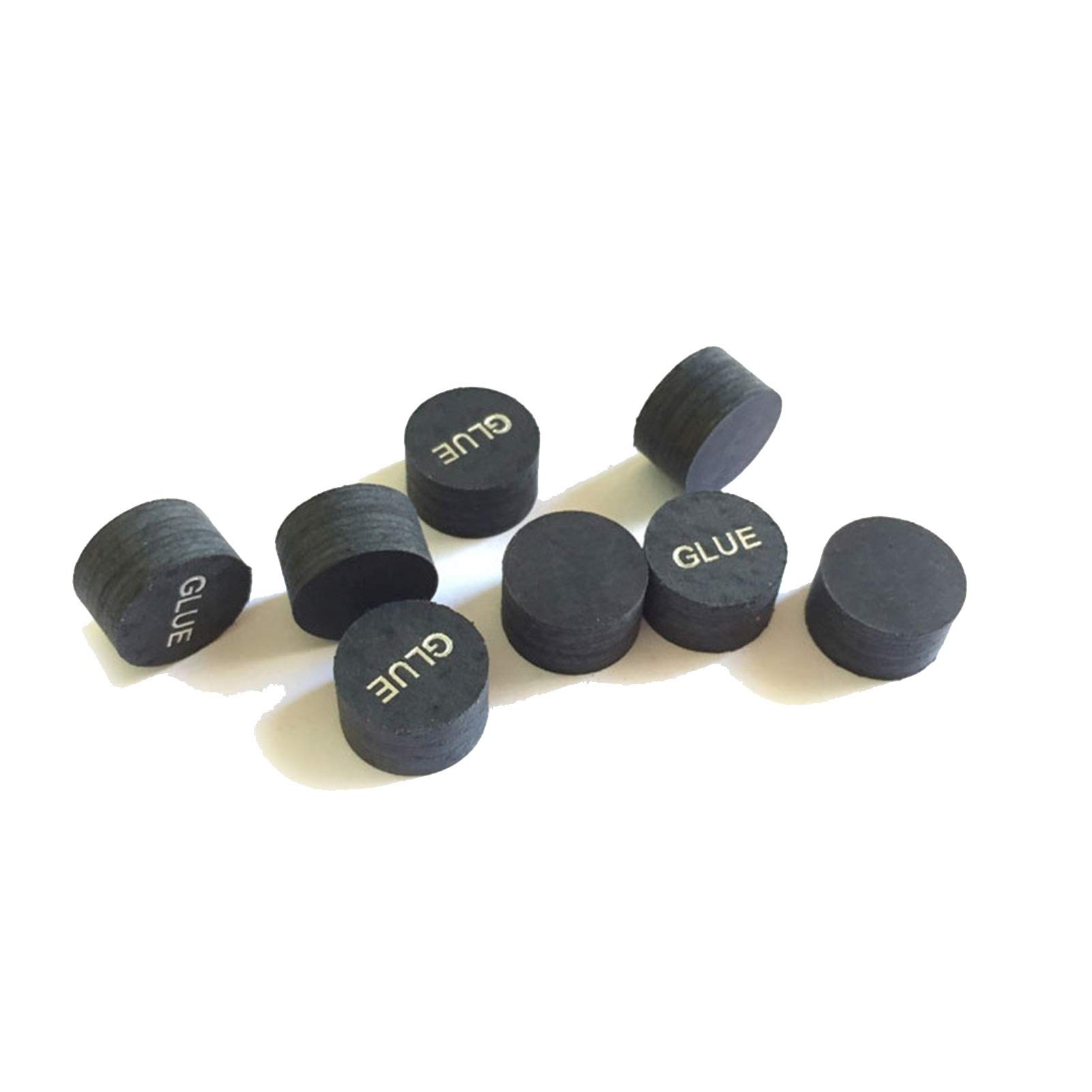 TX GIRLالفتاة 10pcs Black Cue Tips Pool Billiard Cue Tips Replacement 14mm Billiards Pool Cue Tips 9 Layers Tips Kamui Tips SS/S/M/H (Color : Black S)