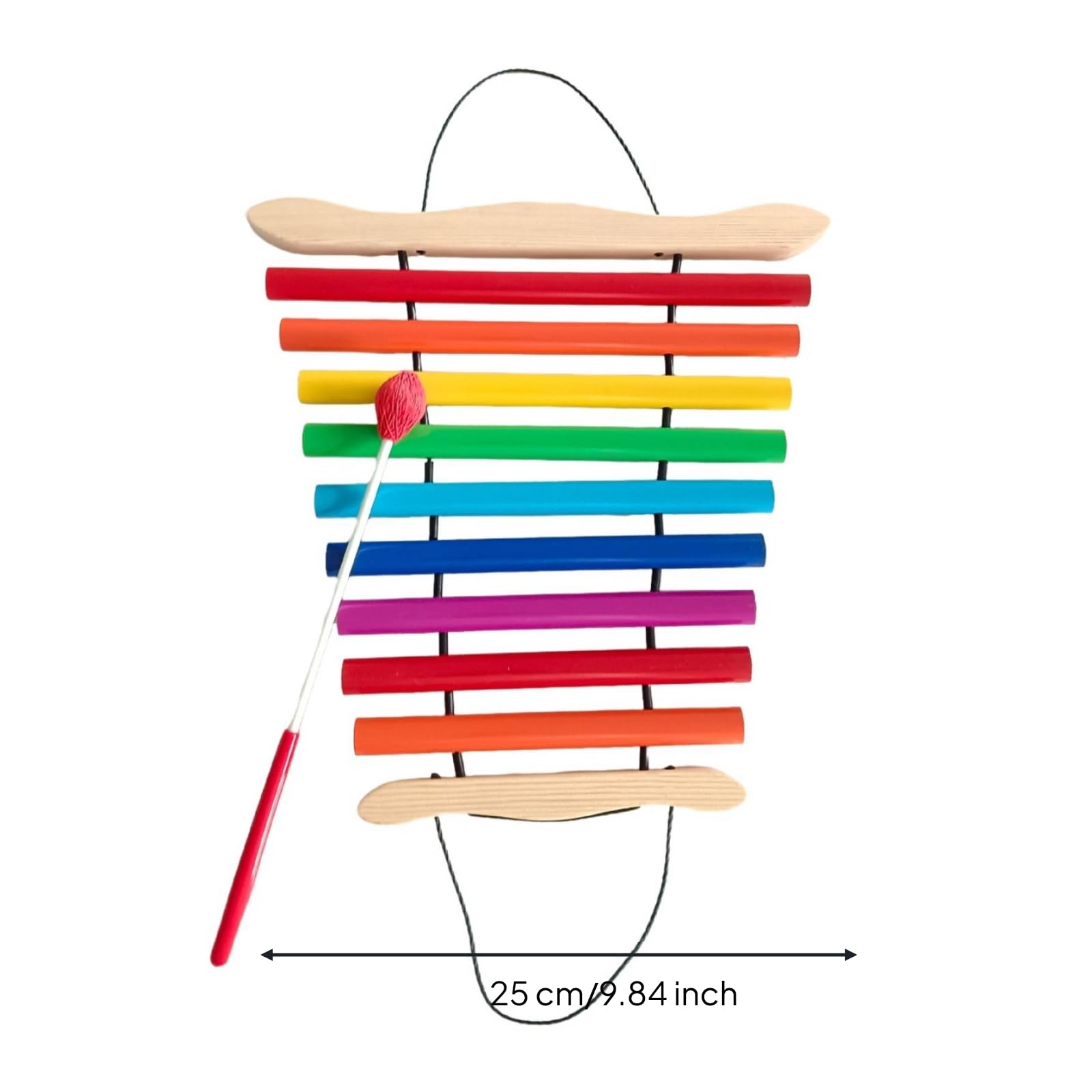 Amagogo Glockenspiel Bambini Xilofono Strumento Percussione Giocattolo Didattico Campanello in Legno E Metallo con Mazzuolo Bicolore Maneggevole Adatto per , Multicolore