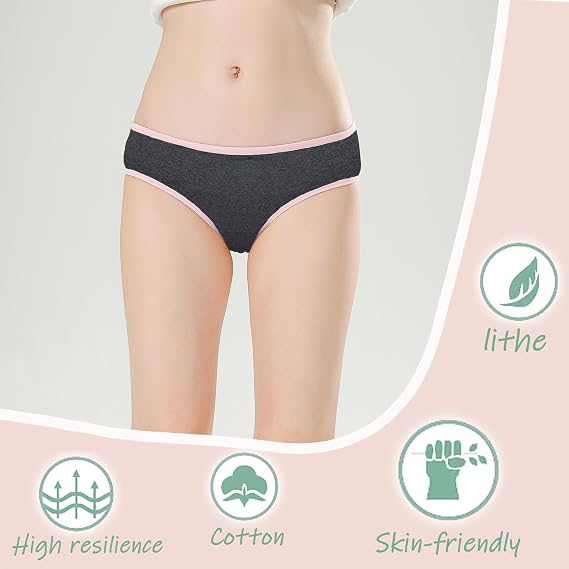 Boboking Teen Girls Underwear Cotton Brief Soft Panties 8 pack