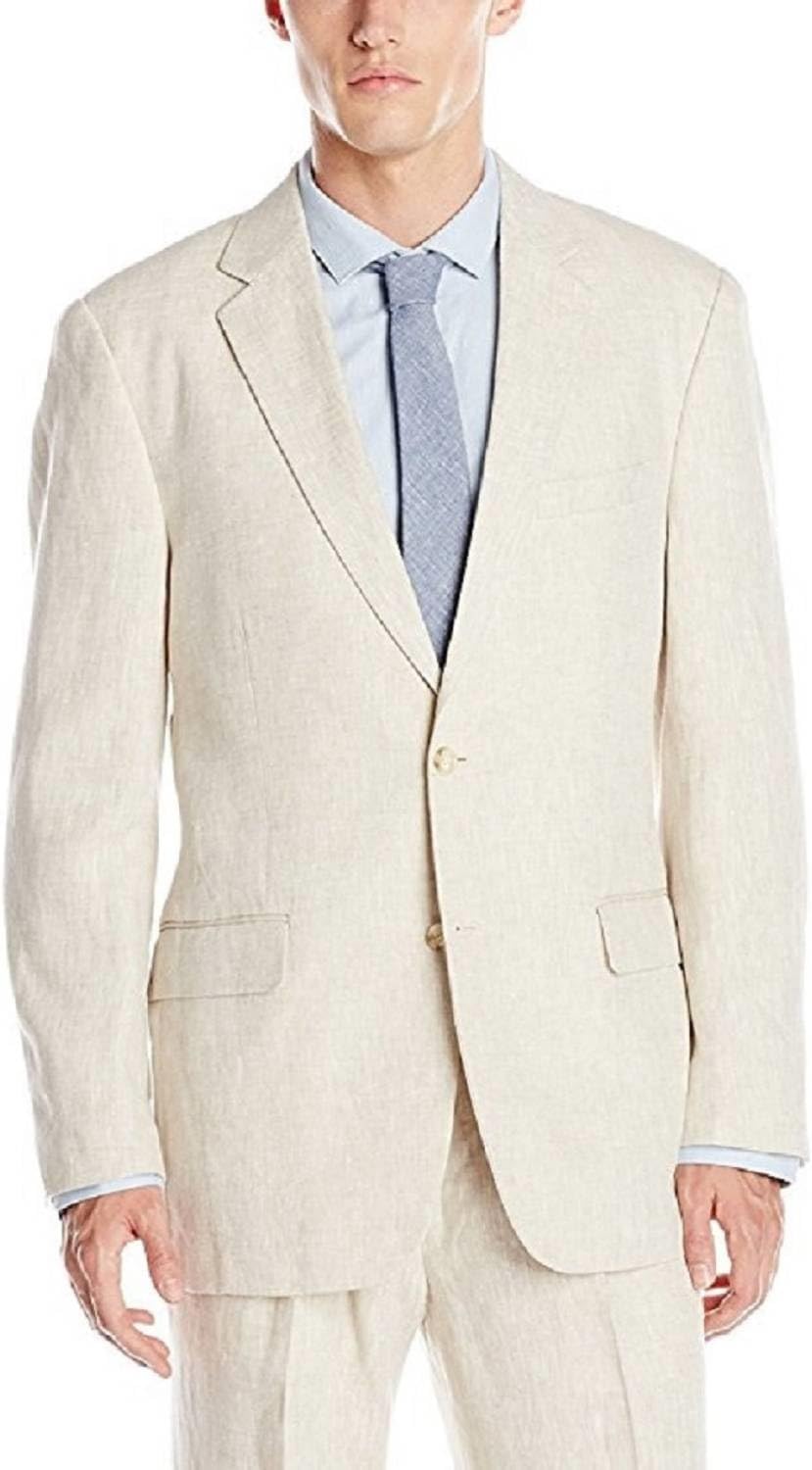 COCONUT GROVE Men's Regular Fit Delave Linen Center Vent Suit Coat