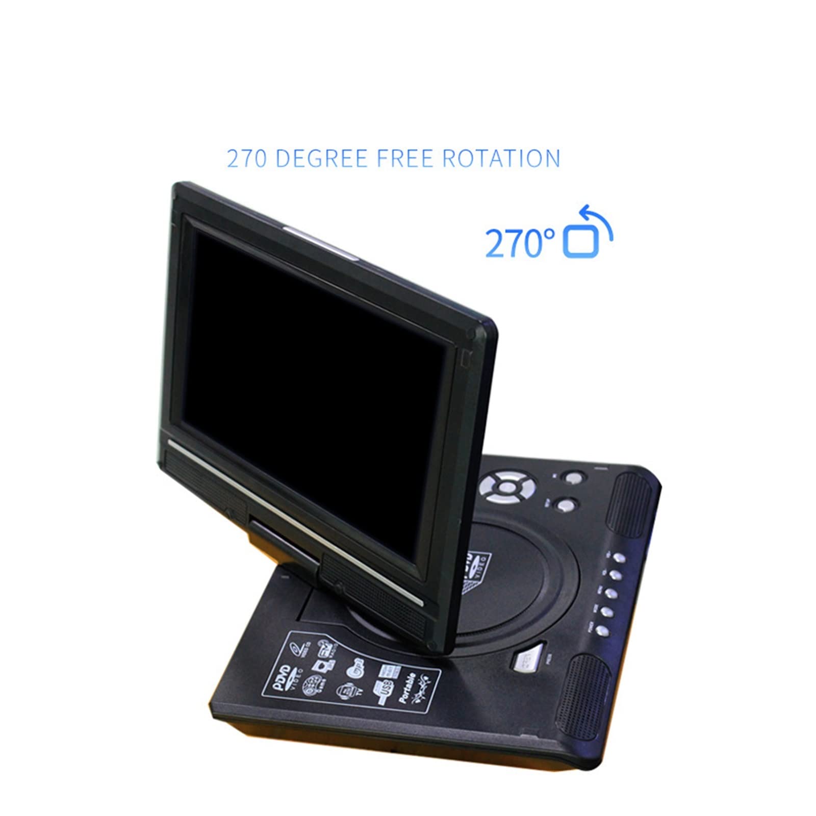 9.8 Lettore DVD portatile video HD Ingresso AV Uscita Mini dispositivo di riproduzione TV for auto per auto e bambini