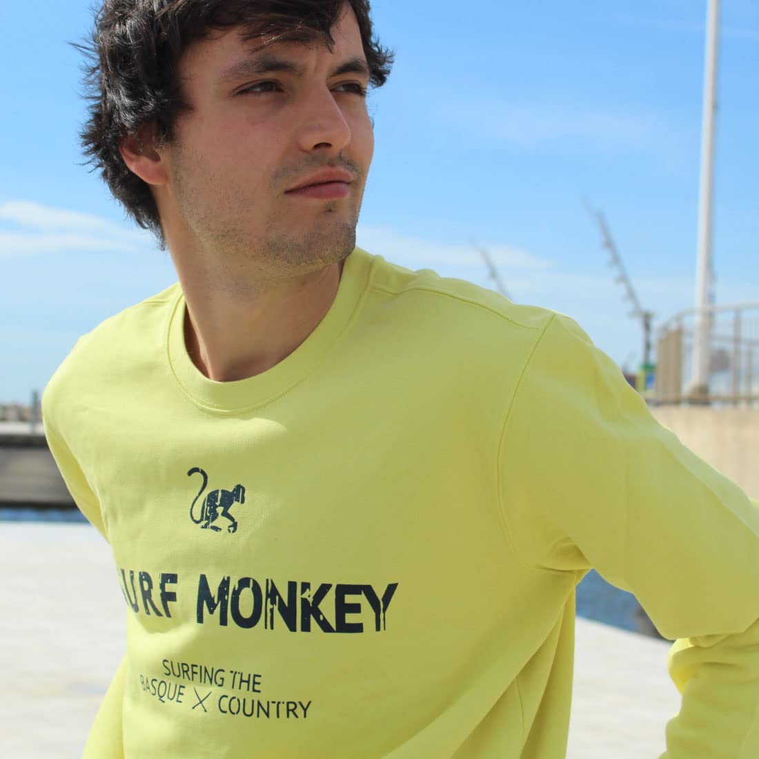 Sudadera clásica de Cuello Redondo para Hombre/Mujer - Sudadera Algodón Orgánico Surf Monkey