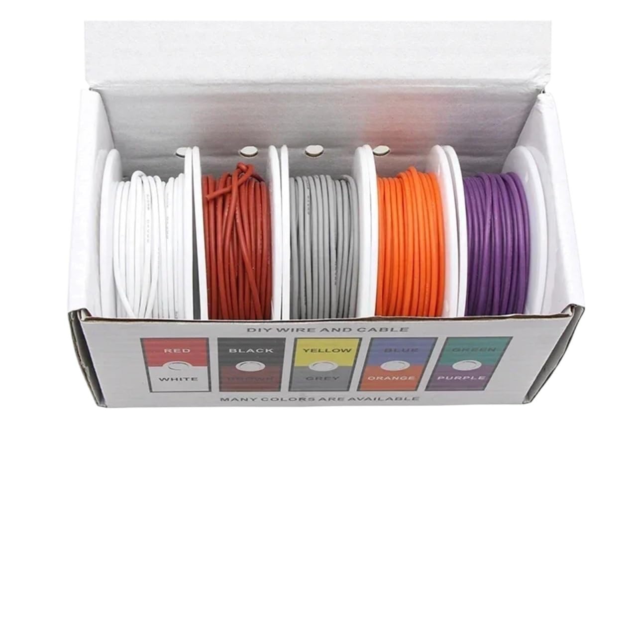 （5 Colors Mix Kit） Heat Resistant Flexible Silicone Wire 30/28/26/24/22/20/18/16AWG Stranded Cable Electrical Tinned Copper Wires(Boxed 2,1 Box_16AWG X4M X5 Rolls)