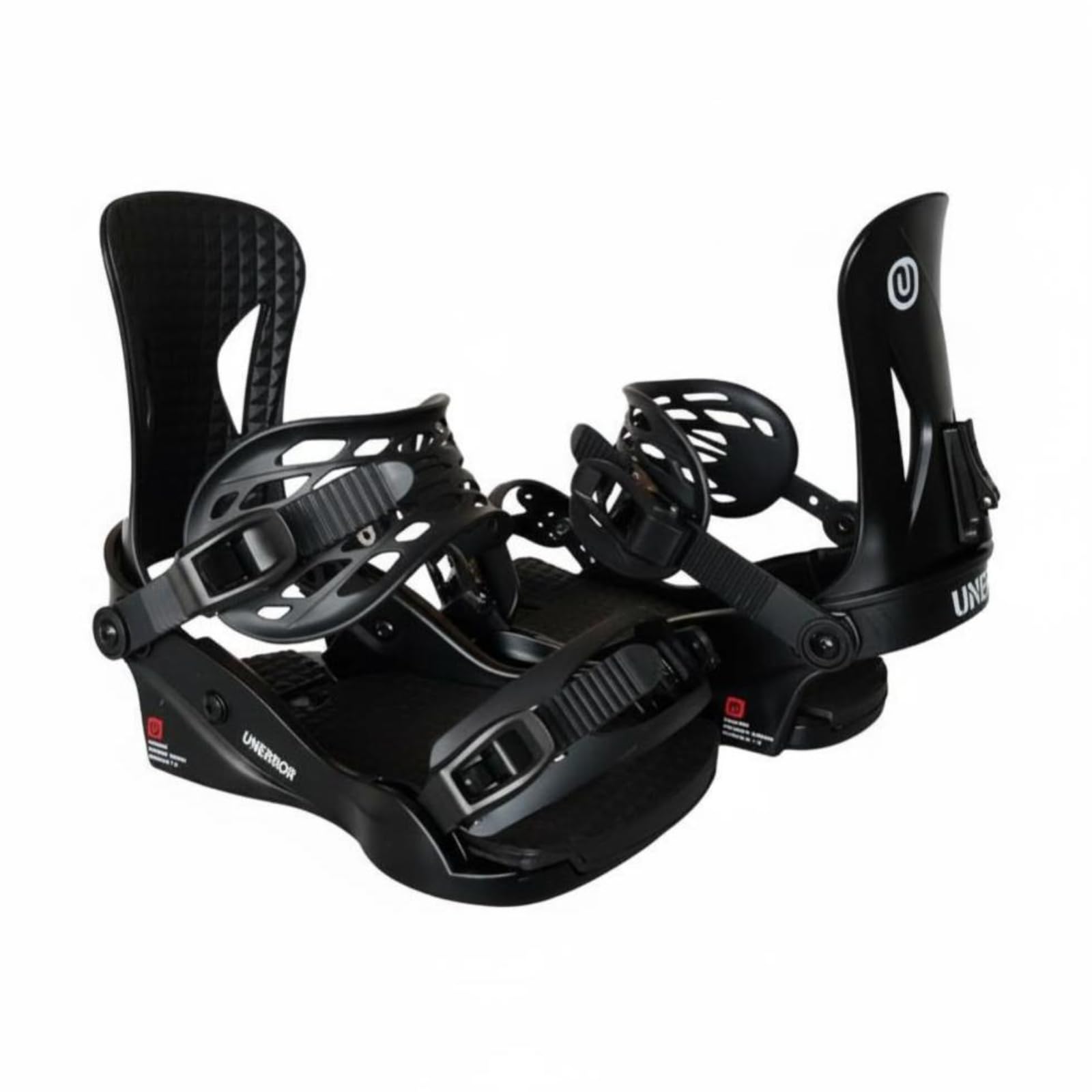 Fixation Snowboard Fiable - Fixation Polyvalente pour Planche à Neige avec Adhérence Ferme - Sports d'hiver- Noir L