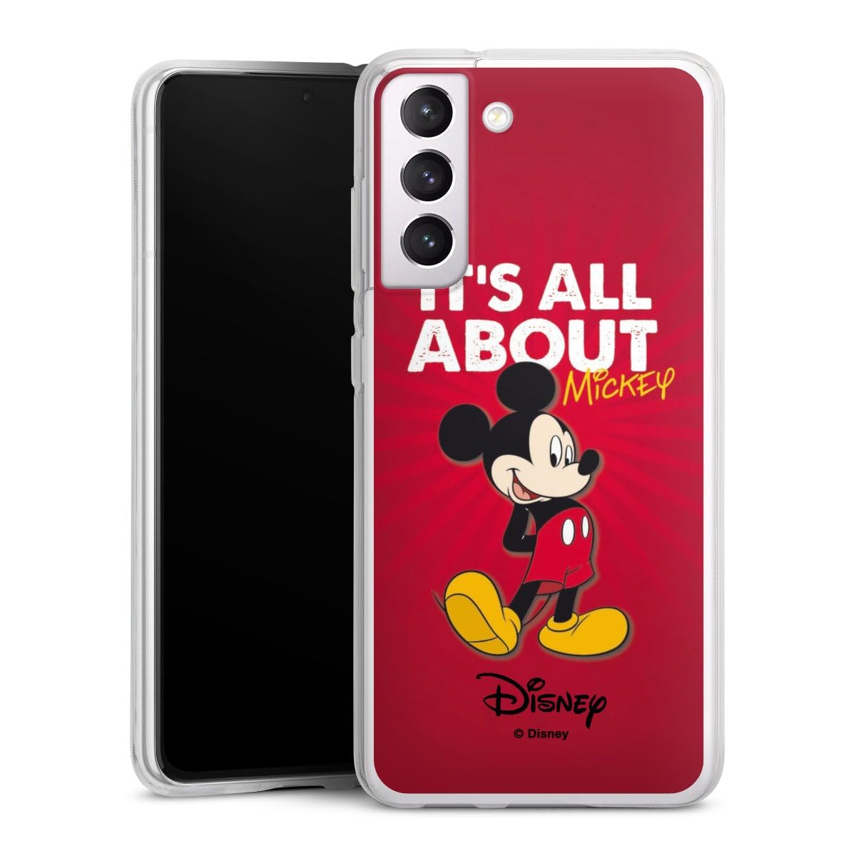 Custodia di silicone compatibile con Samsung Galaxy S21 FE 5G Custodia trasparente Cover per smartphone trasparente Topo Prodotto ufficiale su licenza Disney