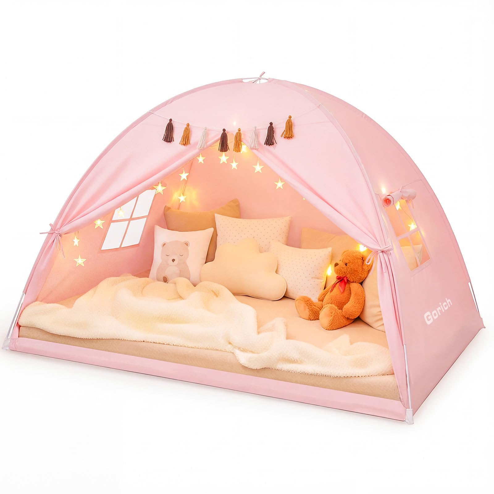 Gorich Twin Bed Tent for Kids with Mesh Window