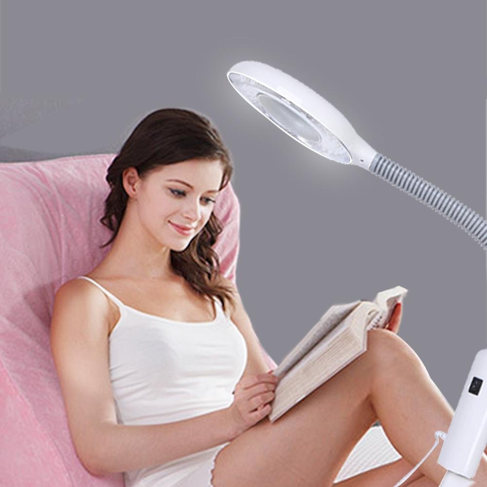 Ozono 2 en 1 Vaporizador facial de vapor con 3 lámparas de ampliación, equipo profesional Ozono, vaporizador de atención para salón de la estación 750 W