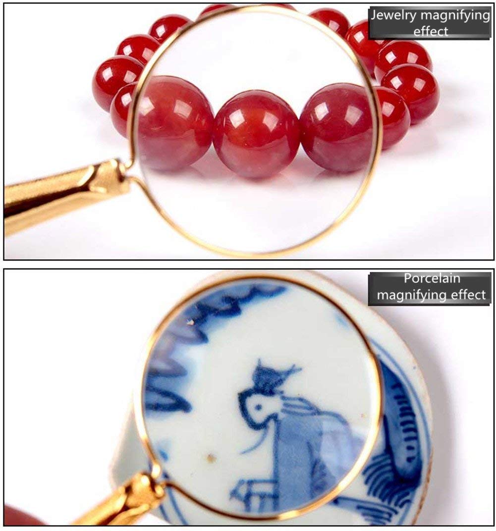 Lupas 10X Lupa portátil de Mano para lectura de ancianos Herramienta para identificación de monedas y sellos de caligrafía