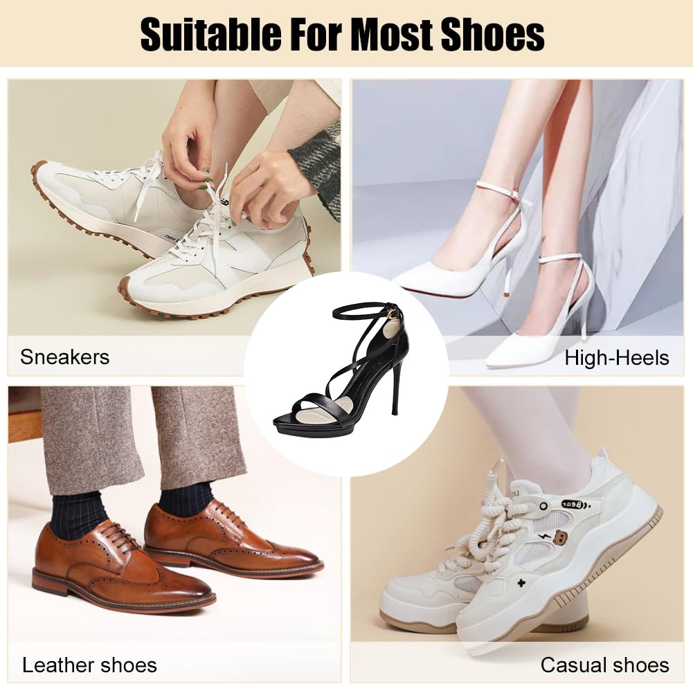 Vicloon Inserciones de Talón y Almohadillas Metatarsianas,6 Pares Cojín de Gel Reutilizable,Almohadillas Taloneras Antirozaduras Zapatos para Tacones Altos,Zapatos Demasiado Grandes y Sueltos