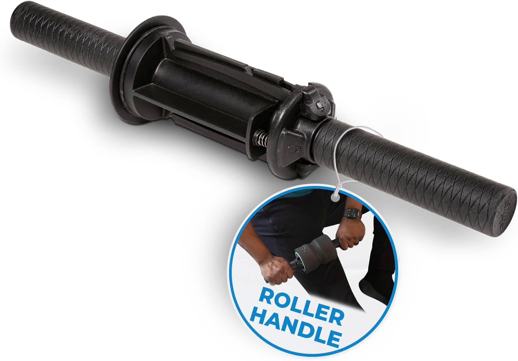 Focus Muscle Roller Handle, Muscle Roller Handle for Deeper Massage, Deep Tissue Rolling Massager for Neck, Shoulder, & Back Pain, Compatible with The 4-Inch Focus Wheel - 15.5" (39cm)