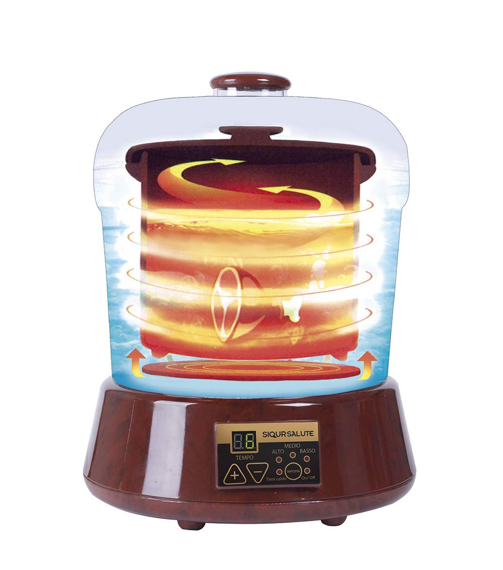 Sistema automatico di cottura, cotture lunghe a bagnomaria in ceramica ZISHA, atossica, completamente naturale, programmabile.