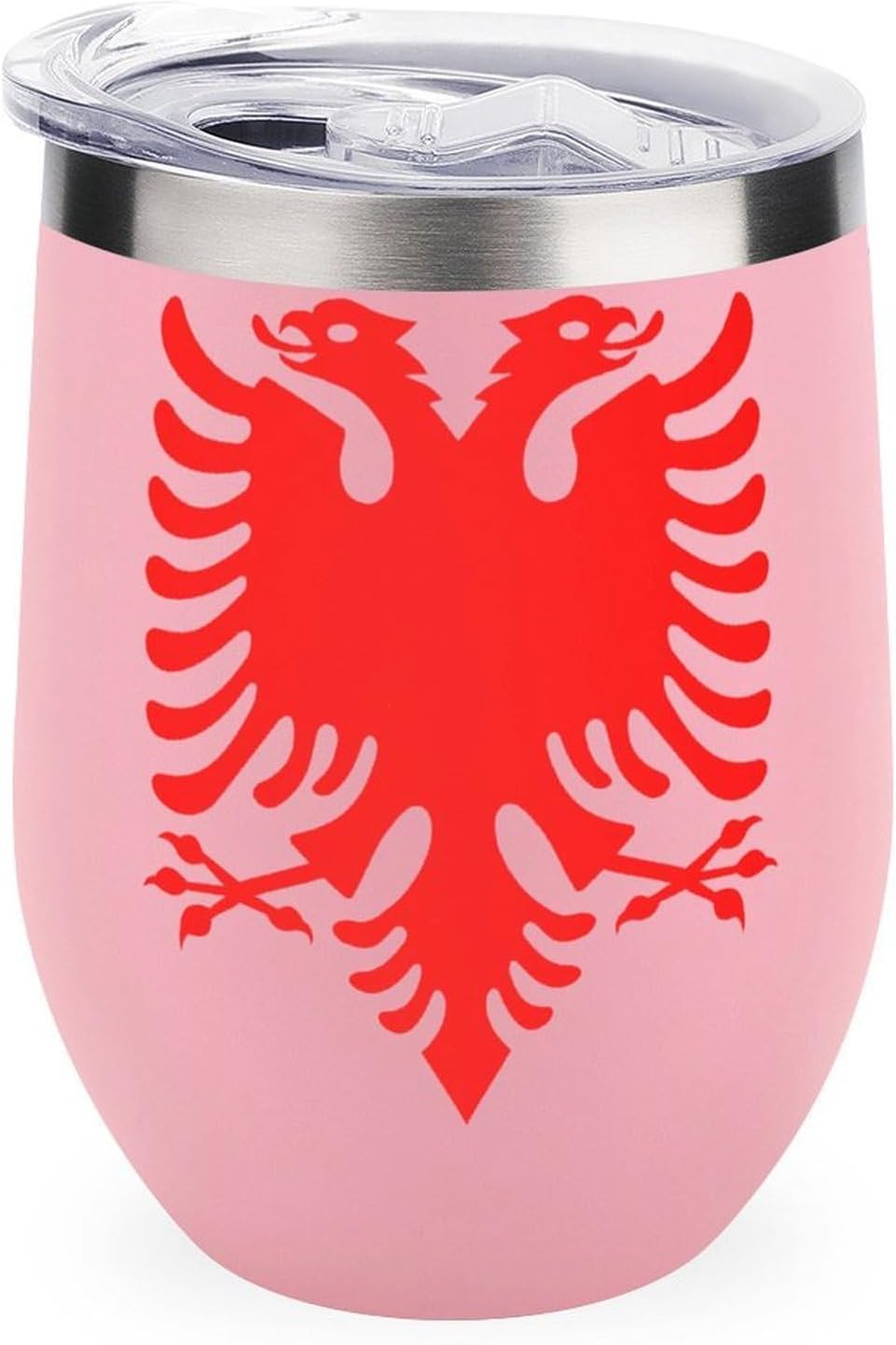 Albania Albanian Eagle1 Insulated Drinking Cup Stainless Steel Coffee Mug Wine Tumbler with Lid 12OZ