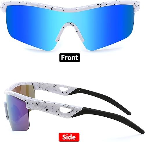 Miniatura 6 de FEISEDY Gafas de sol polarizadas de béisbol para niños y adolescentes, marco TR90 para niños y niñas, ciclismo B2454