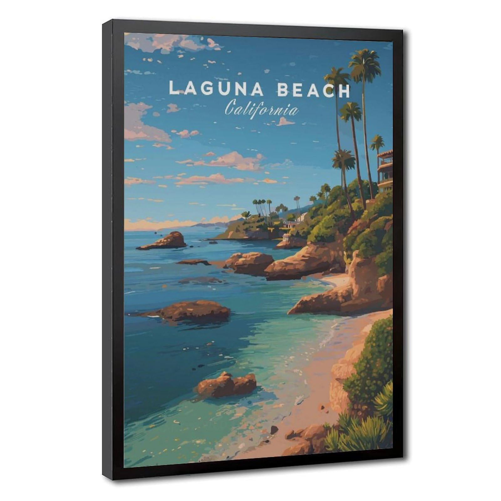 Bareronor Ocean View Canvas Poster Bedroom Decor Landscape Office Room Decor Gift 12" L X 18" W
