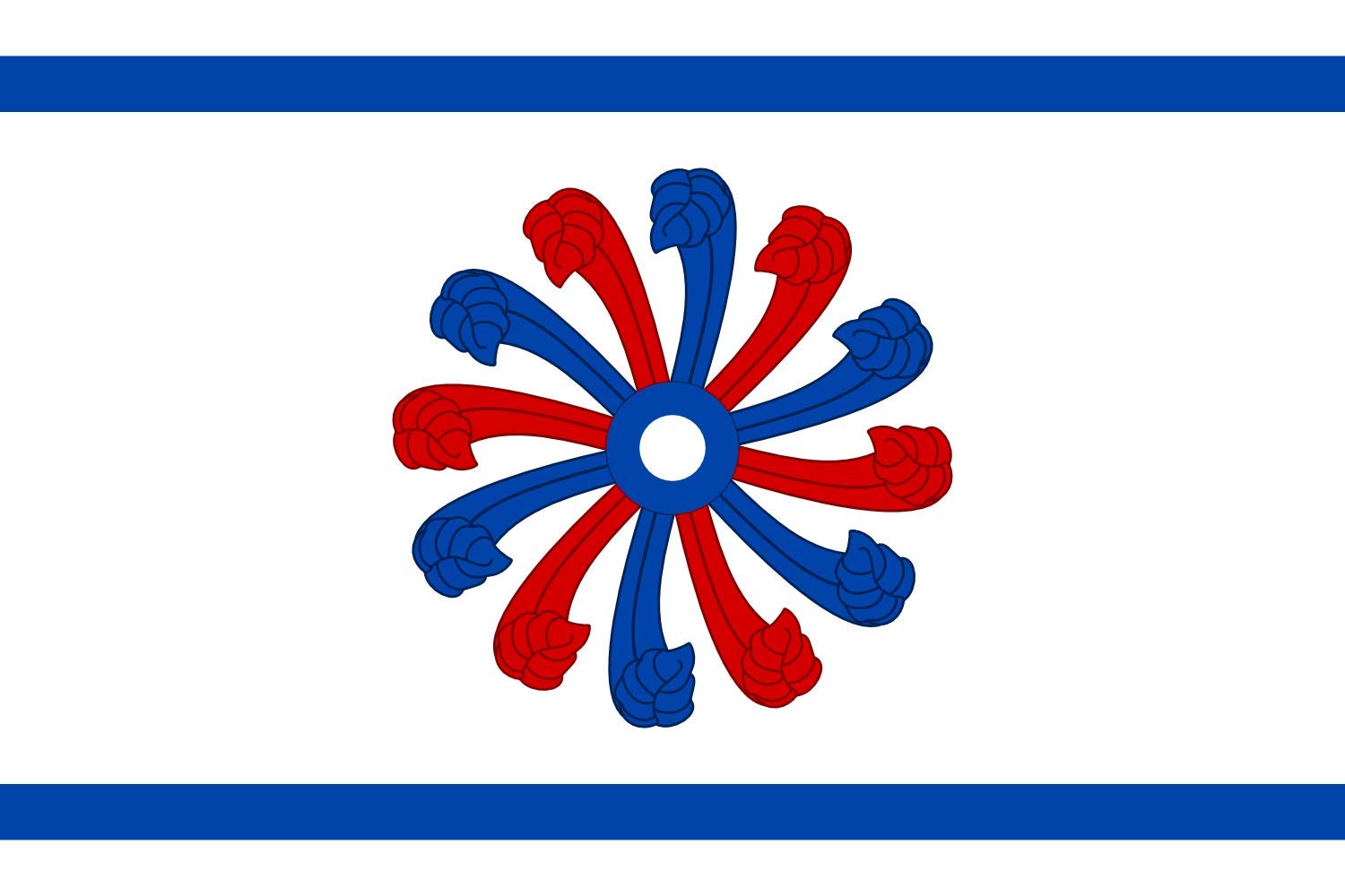 Drapeau Ostředek Benešov grand format pavillon officiel de Bohême centrale