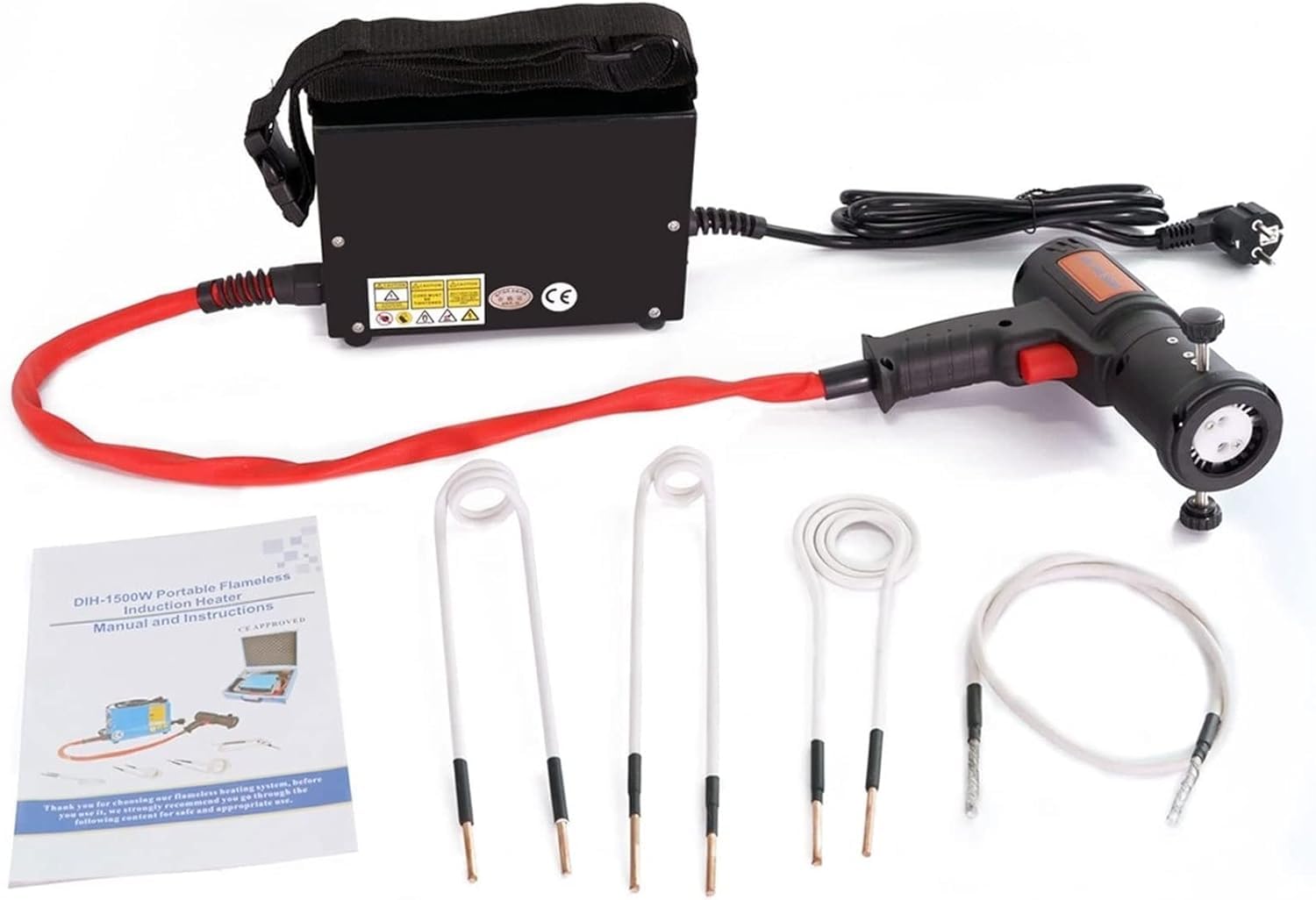 Kit de calentador de inducción magnético, dispositivo de calefacción de mano, 1500 W para extracción de tornillos y pernos oxidados, sin llama, 110 V