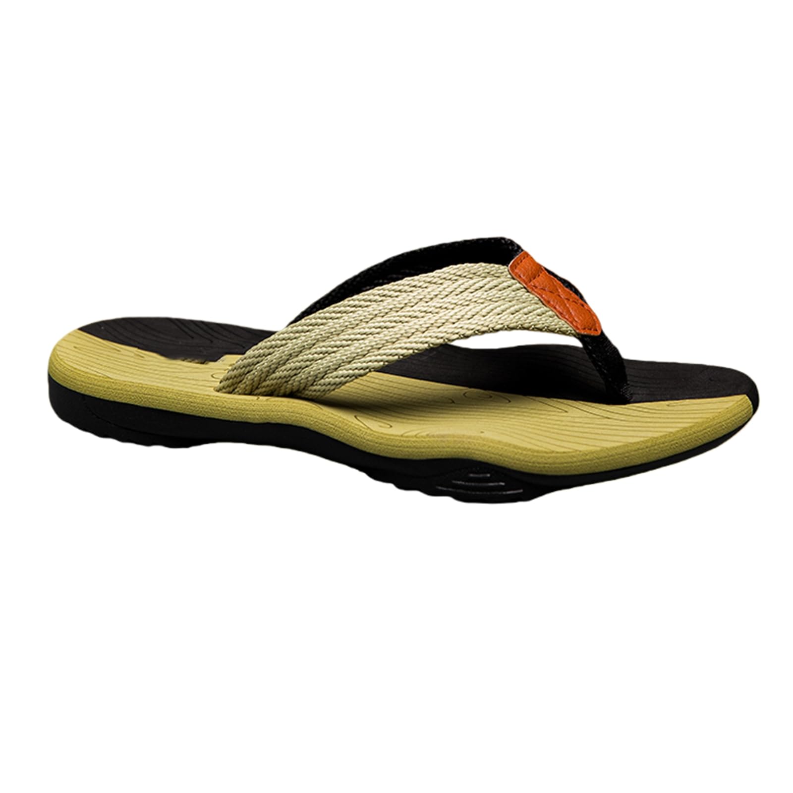 Gyios Flip Flops Men’s Braided Woven Thong Strap Non Slip Soft Sole Summer Indoor Beach Outdoor Casual Sandals-green-43
