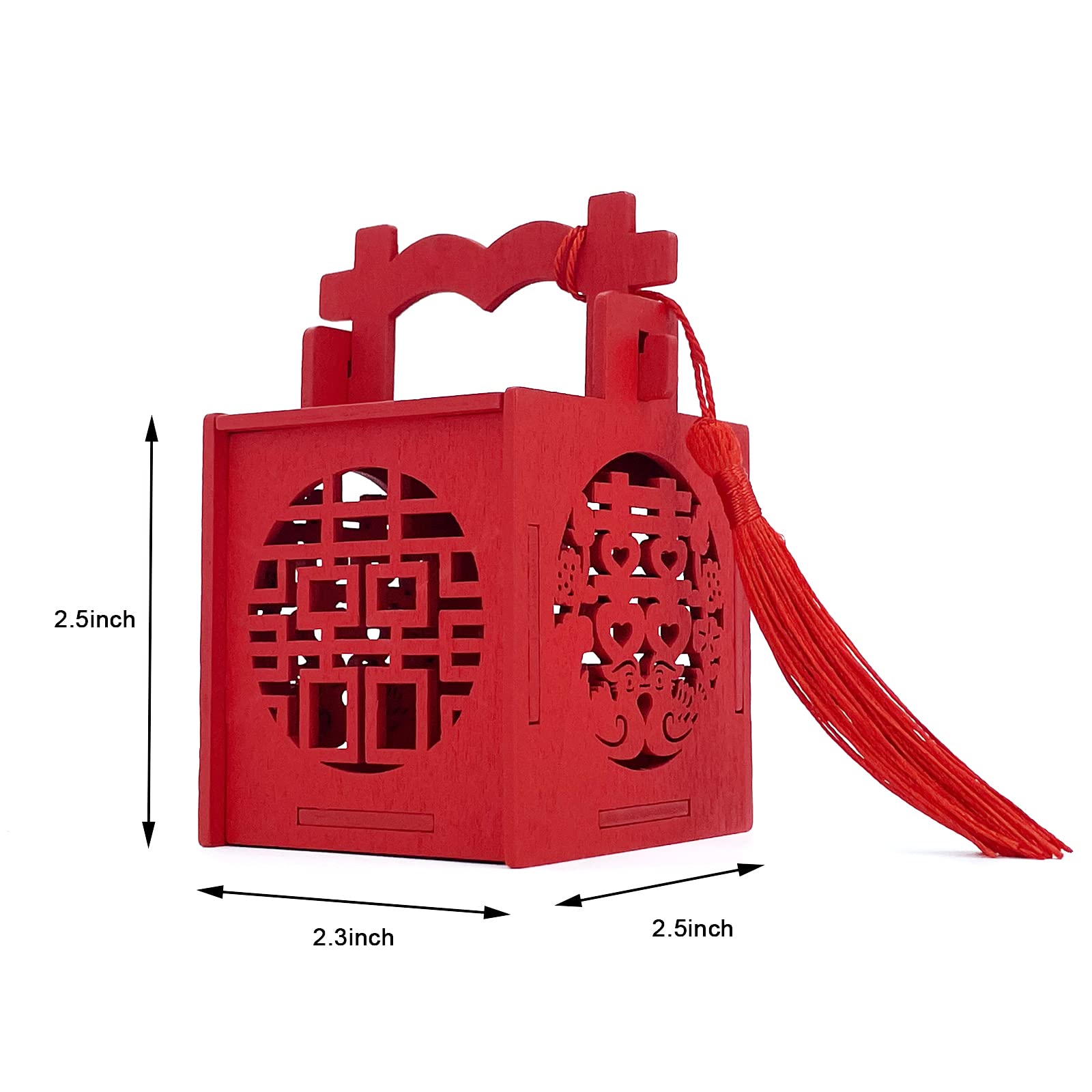 Amazon.co.jp: 中国 結婚式 飴箱 木製 飴箱 二重の幸せな文字