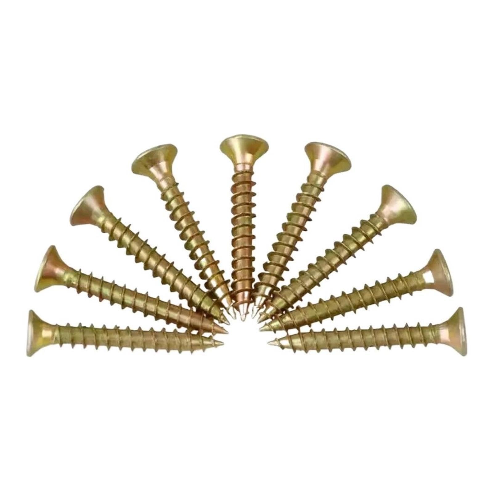Jeu de vis à bois tête plate, M3.5, 320 pièces