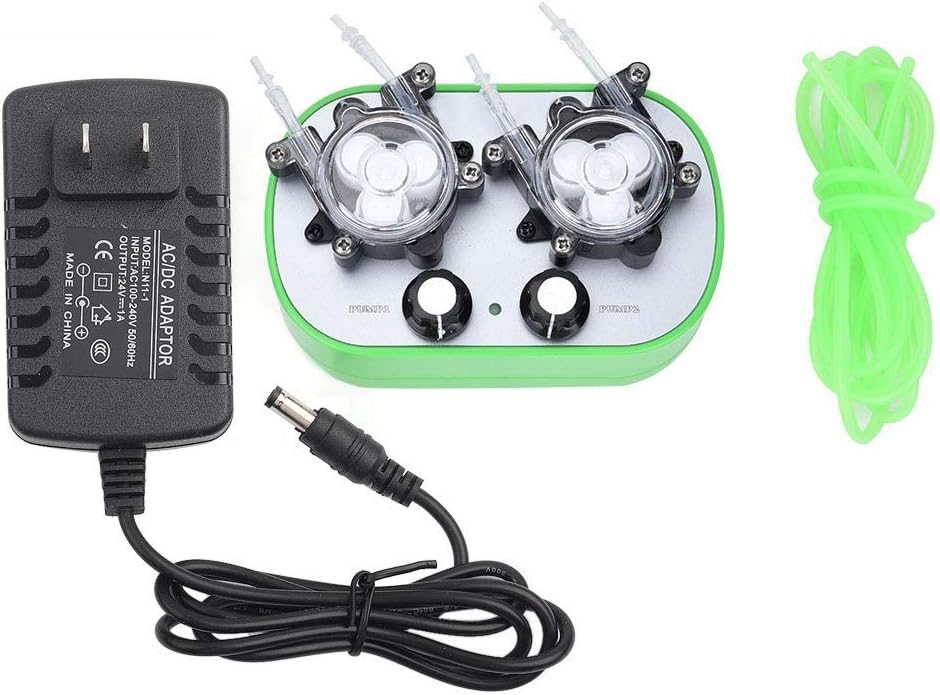 Peristaltic Pump,Pump 100-240V G728-2 Peristaltic Pump Automatic Mini Self-Priming Pump Double Pump Heads((40～160ml/min) 2(G728-2-3))