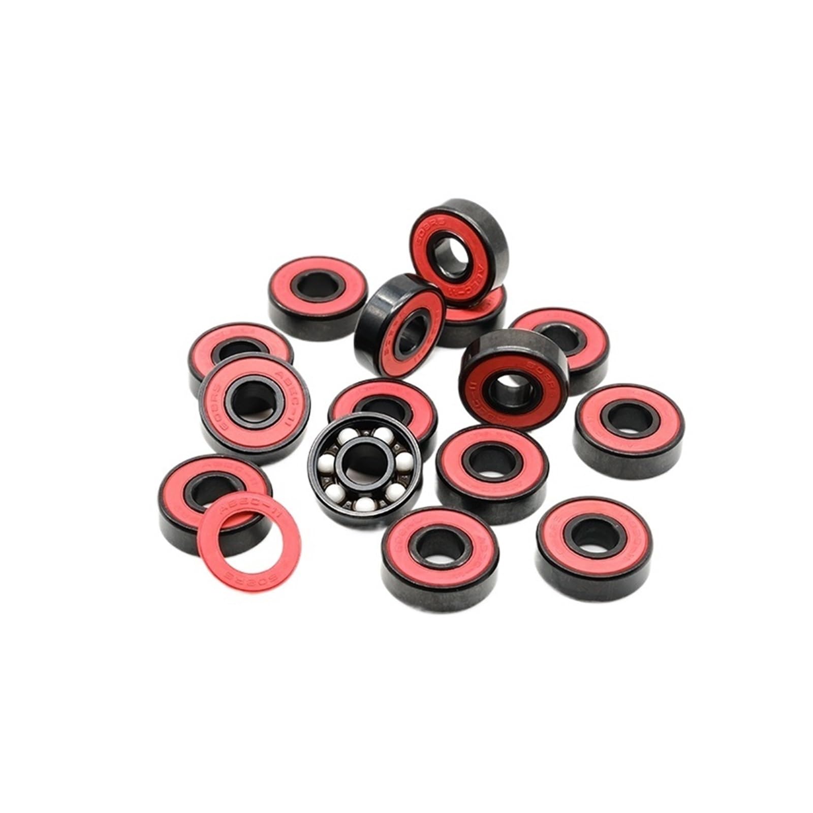8 pièces 608 2RS roulement en céramique Hybride ABEC-11 8x22x7 Mm Skateboard Spinner céramique nitrure Pro série 608 roulements à Billes en céramique