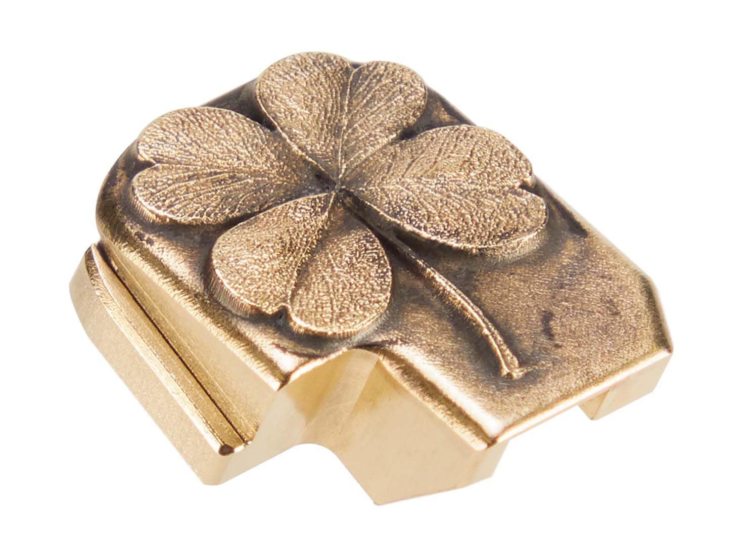 NDZ Performance 3D Engraved Slide Cover Back Plate for Sig P365 P365X P365 XL P365 X Macro P365 Fuse in 9mm .380, Solid Brass Construction, P365 Accessories - 4 Leaf Clover