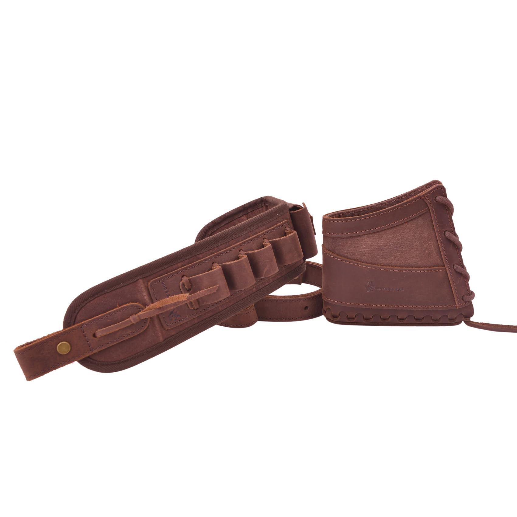 Tas Trost Leder-Rückstoßpolster mit Schalenhalterung für .308 .30-30 .30-06 .45-70 .357 .22lr 12GA 16GA