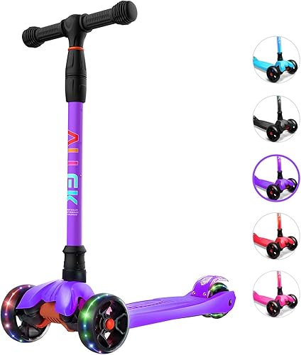 Allek Kick Scooter B02 Lean N Glide Scooter con ruedas de poliuretano extra anchas y 4 alturas ajustables para niños de 3 a 12 años Verde agua, Allek Kick Scooter B02 Lean N Glide Scooter con ruedas de poliuretano extra anchas y 4 alturas ajustables para niños de 3 a 12 años Verde agua,
