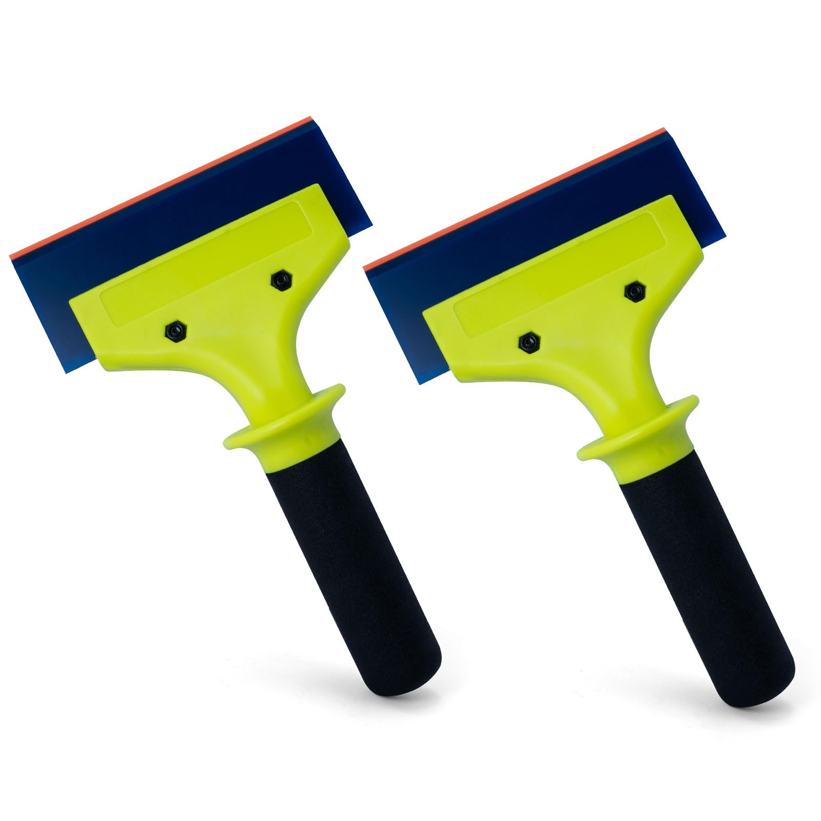 NEWISHTOOL Window Tint Tools 2 Pack Rubber Squeegee with Nylon Handle, 5-in
