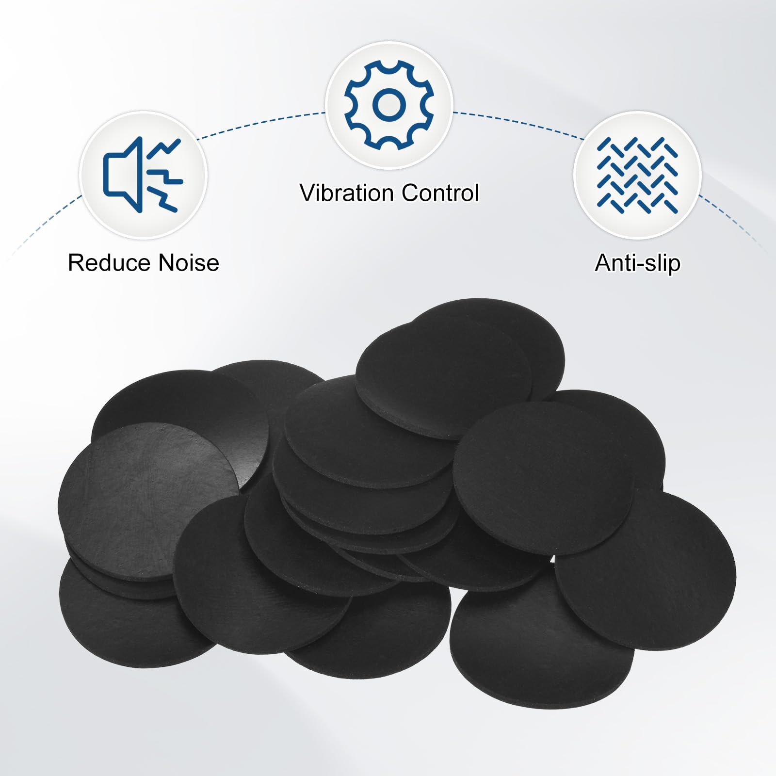 M METERXITY 30-Pack Rubber Solid Discs Washers - Image 4