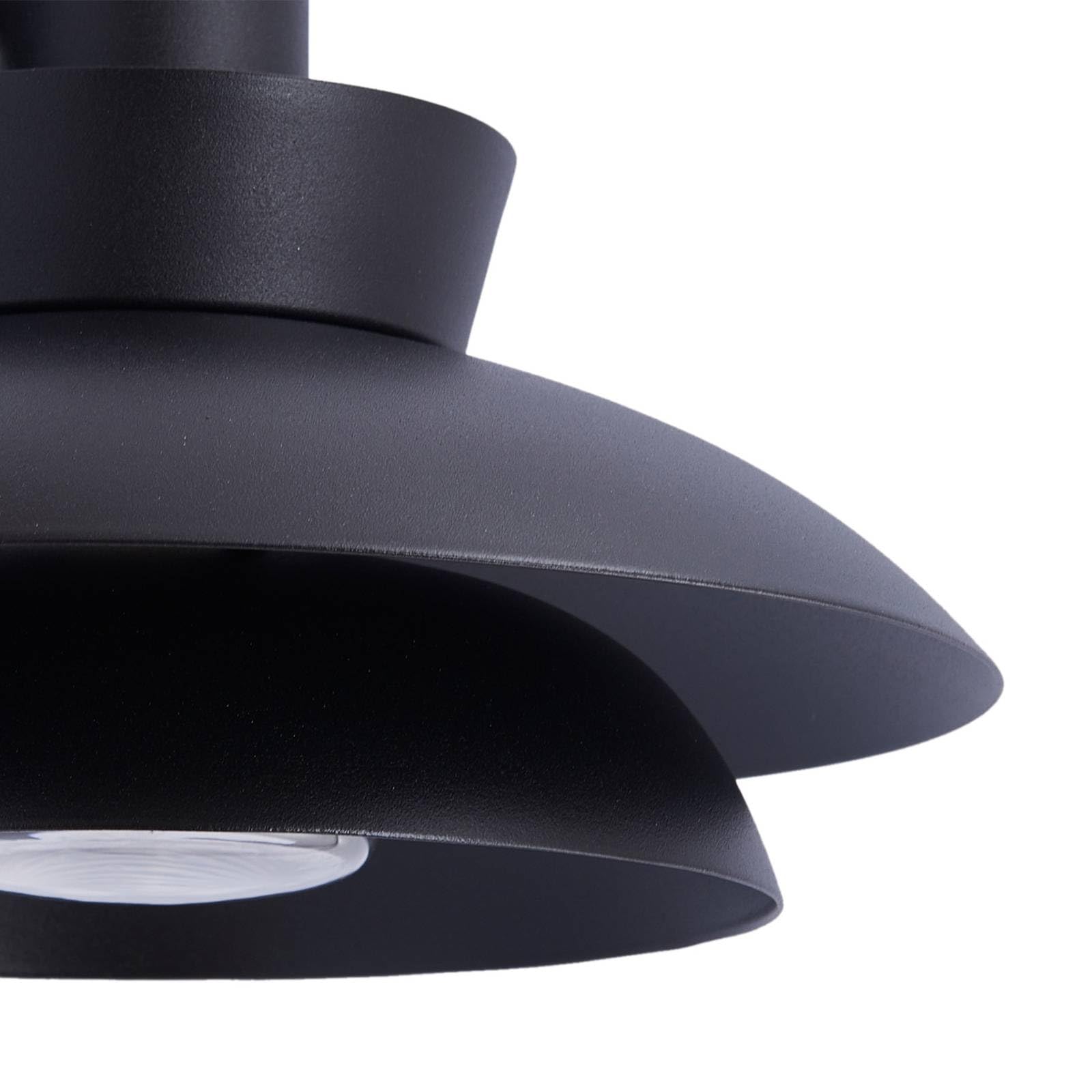 Lucande Wandleuchte außen Thais (spritzwassergeschützt (Modern) in Schwarz aus Metall (1 flammig, E14) - Außenwandleuchten Wandlampe Led Außenlampe Outdoor für Außenwand/Hauswand Haus