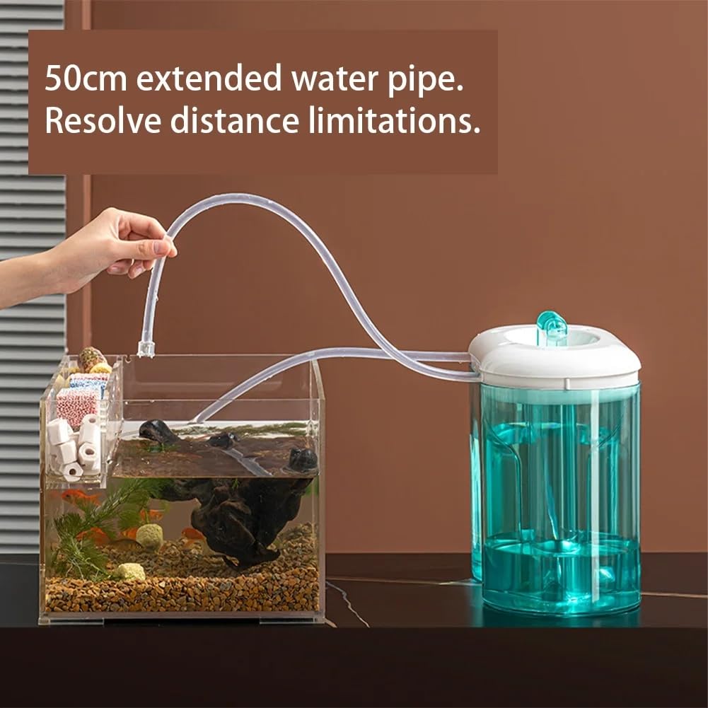 Cambiador de Agua para Acuario, Cambiador de Agua para Pecera, Cubo Dual de 3000 Ml, Herramientas de Limpieza para Acuarios.