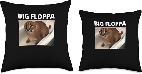 Funny Big Floppa My Beloved Big Floppa Meme Cat Throw Pillow