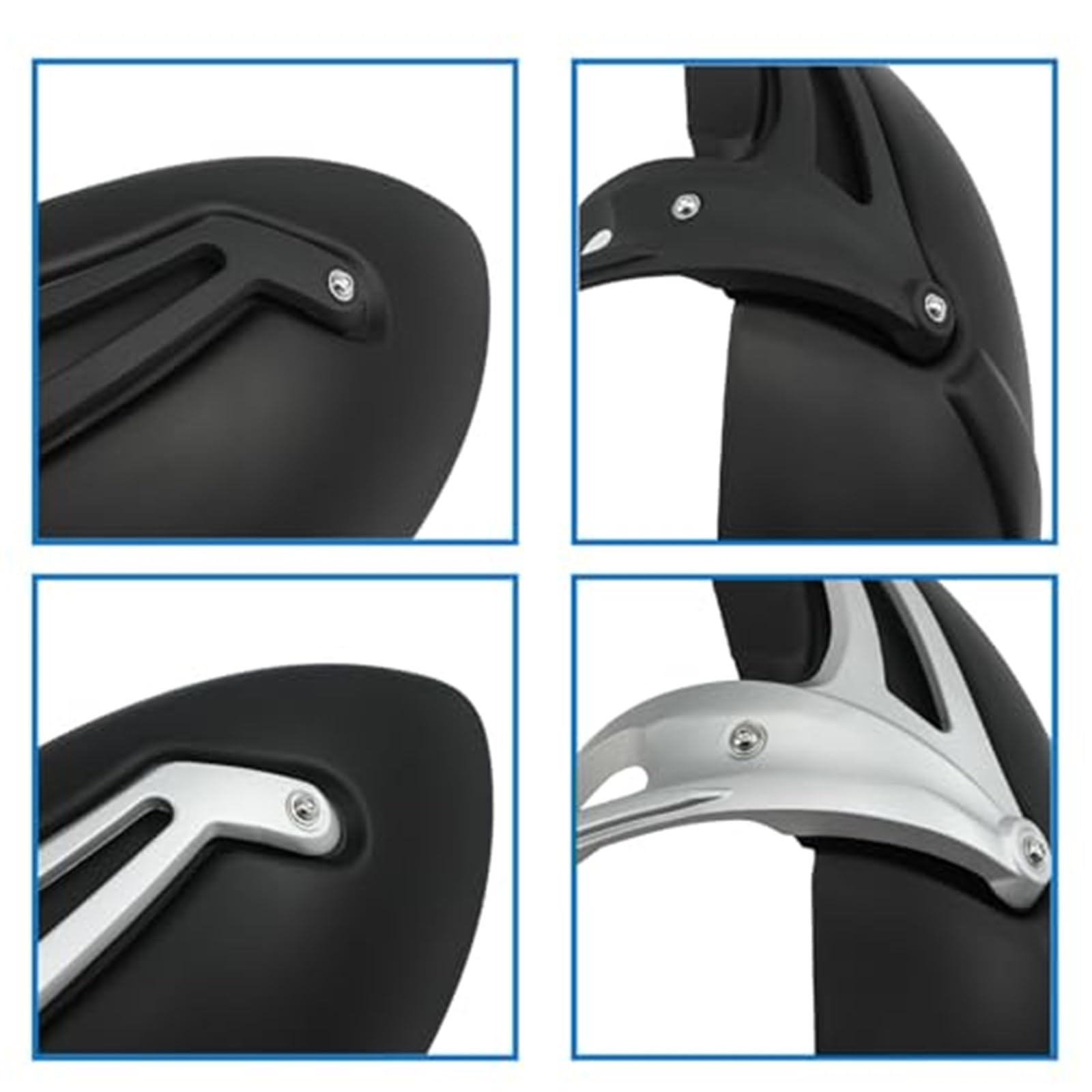 Akcesoria Motocykl Tylny Błotnik Błotnik Osłona Chlapacza Ochraniacz Rower Akcesoria Motocyklowe, dla BMW, R Nine T Urban 2014-2022 Przedni błotnik motocyklowy(Silver)