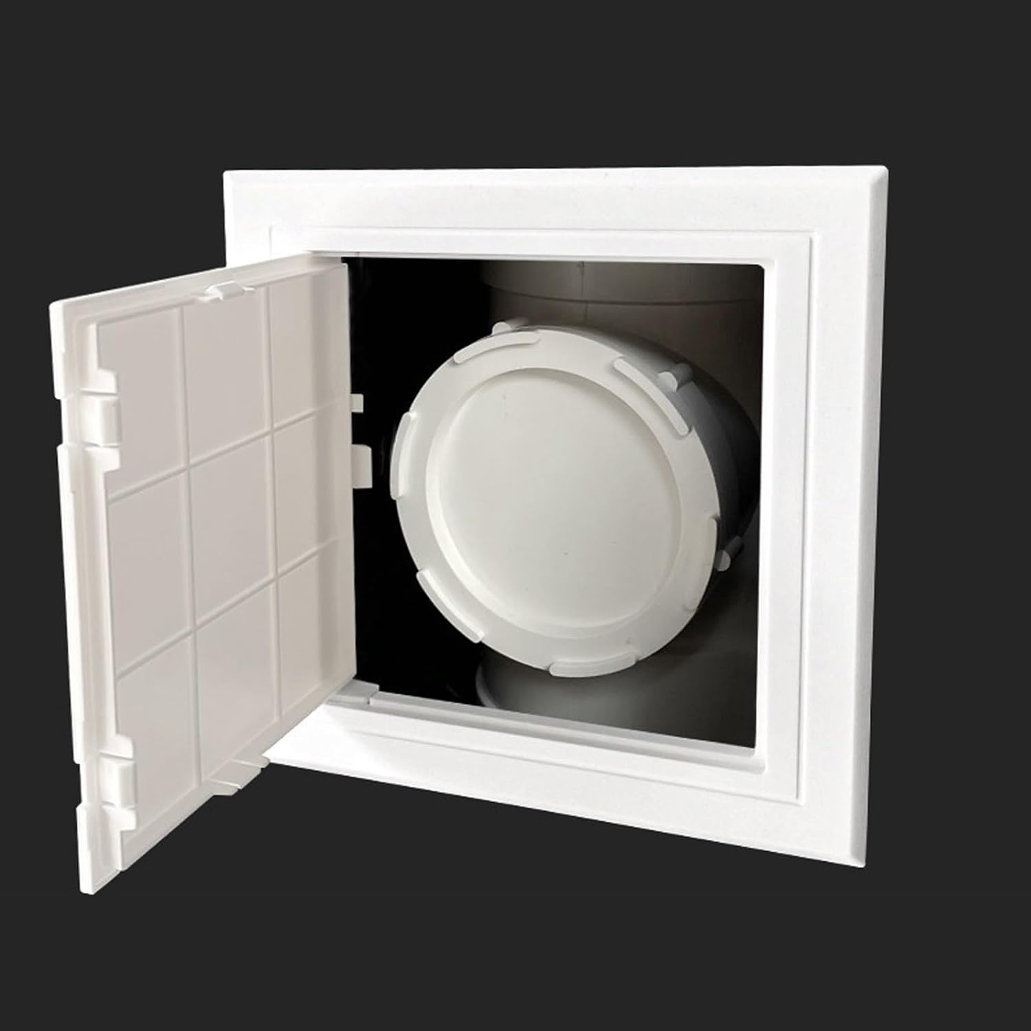 Self Adhesive Access Panel, Durable Plastic Wall Hole Cover, Plumbing Inspection Doors Plate Easy to Install, Flush Mount Inspection Panel for Plumbing/Electrical/Cables/Wiring(300mmX300mm)