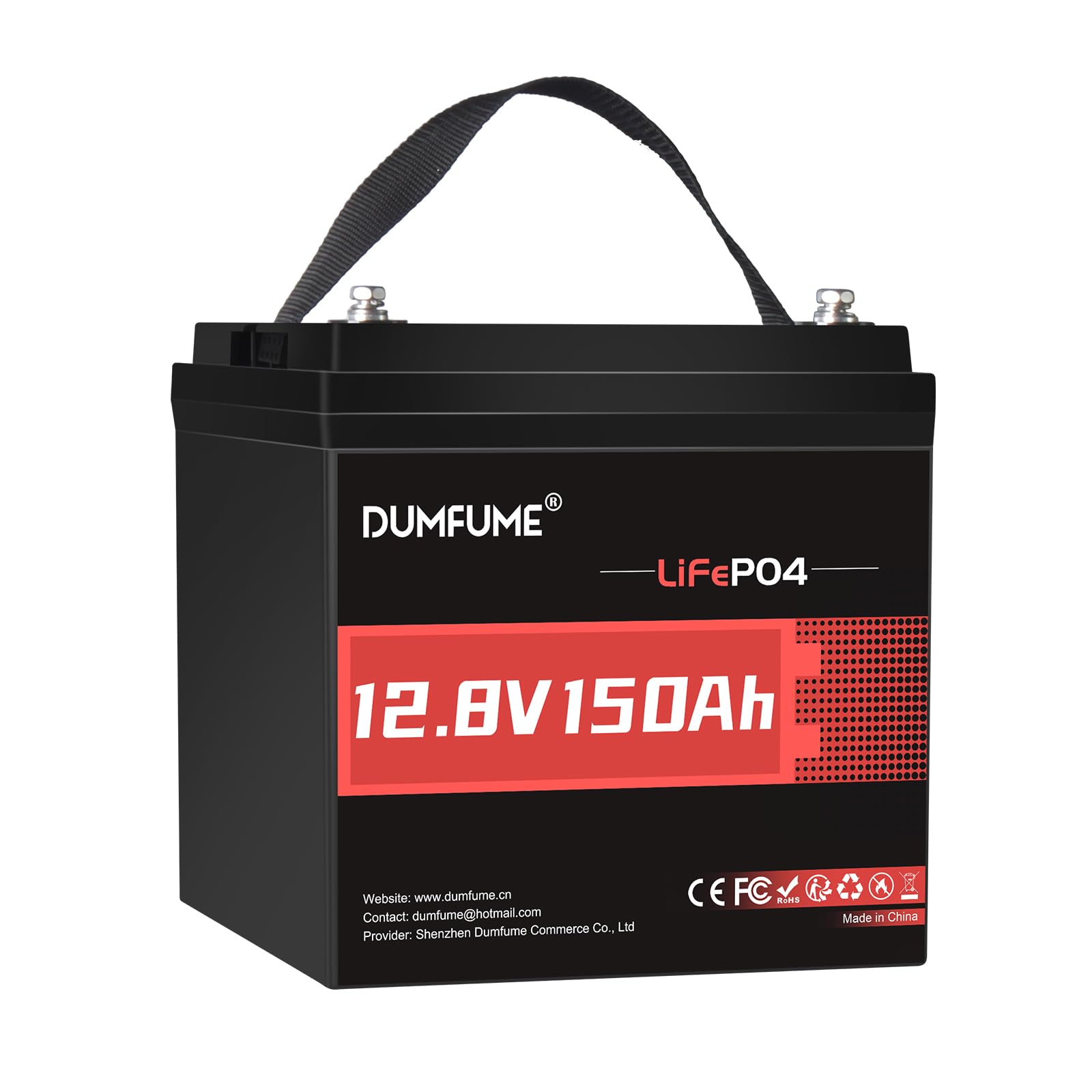 Dumfume 12V 150Ah Max LiFePO4 Battery
