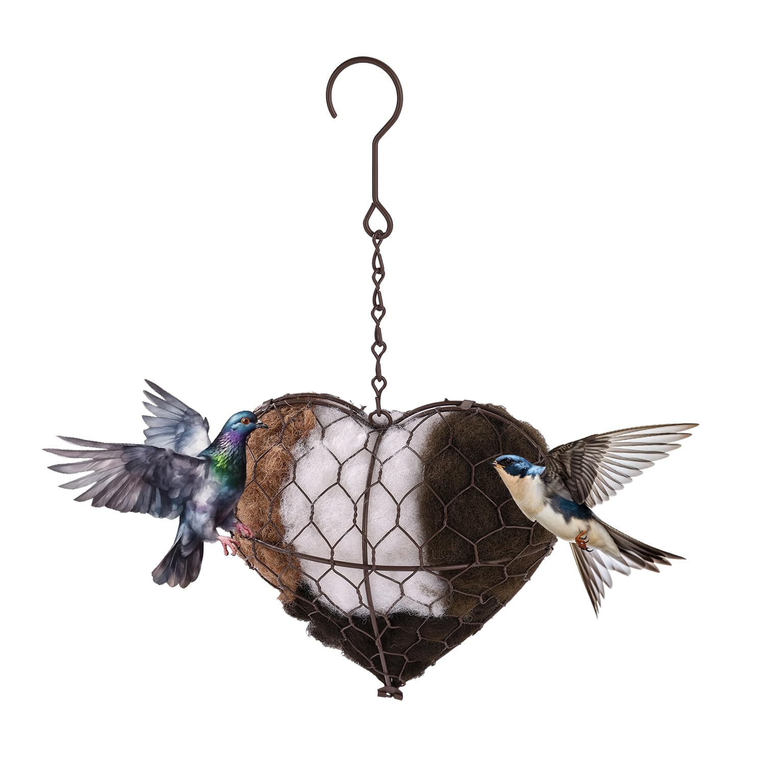 Abri d'hiver pour jardin en fibre et nid colibri rechargeable pour protection extérieure