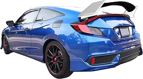 Miniatura 2 de FREEMOTOR802 Compatible con Honda Civic 2016-2020 de 2 puertas, alerón de maletero de 2 puertas, centro negro brillante pintado TR  #731788 Orquídea