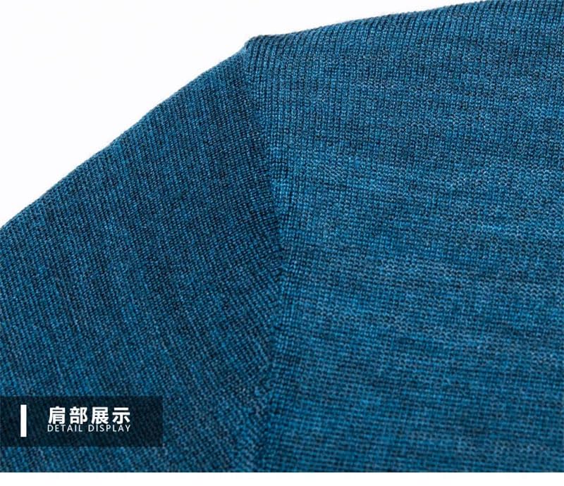 Men's Thin Long Sleeve Knitted Sweater Solid Warm Casual Business Pullover Jumper3