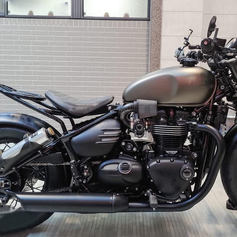 Miniatura 7 de Cubiertas de carenado lateral de batería izquierda y derecha para motocicleta Triumph Bonneville Bobber 2017-2022 Bonneville Bobber Black 2018-2022