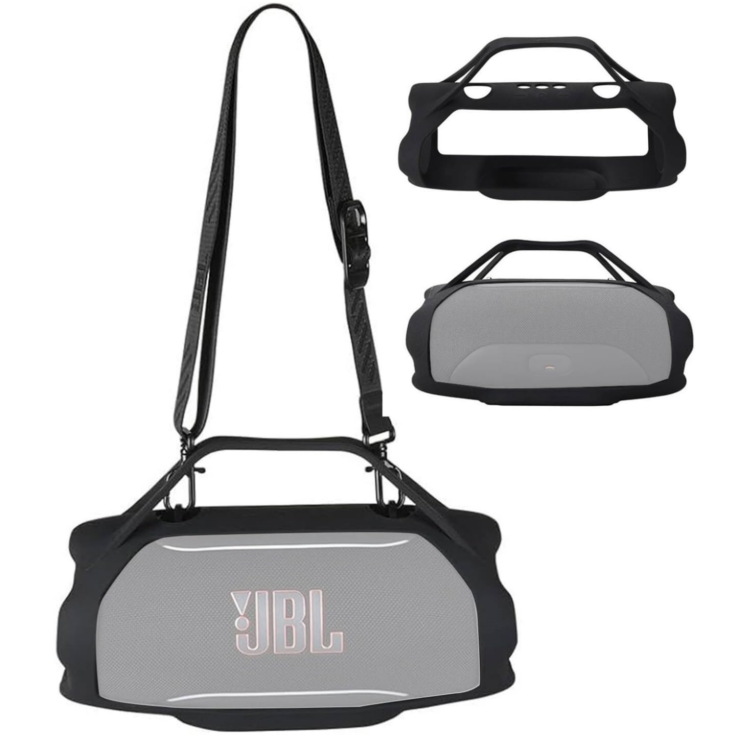 Silikon Schutzhülle für JBL Xtreme 5, Handliche Reise Silikonhülle (Schwarz)
