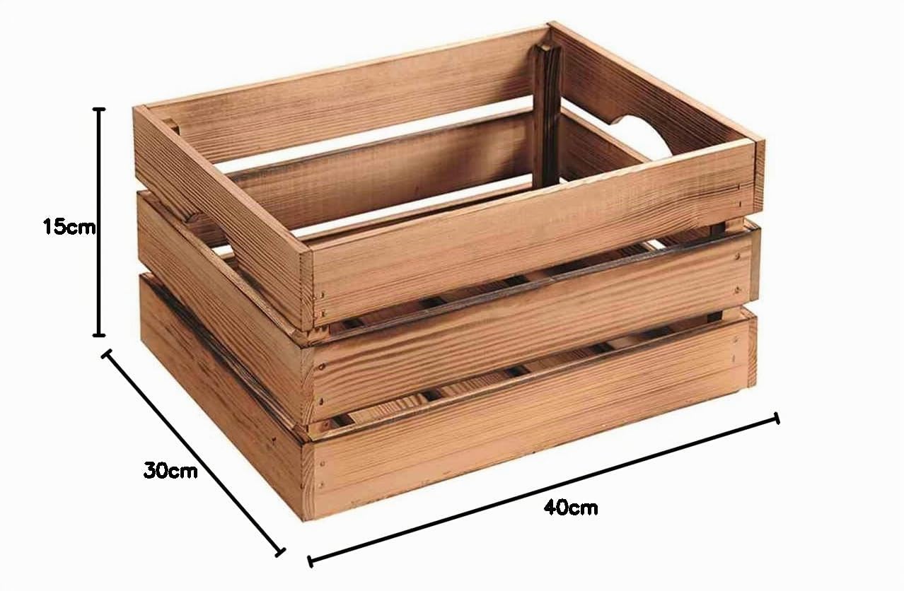 Kesper Aufbewahrungsbox Kiefernholz geflammt 40 x 30 x 15 cm, 69504 Küche, Haushalt & Wohnen