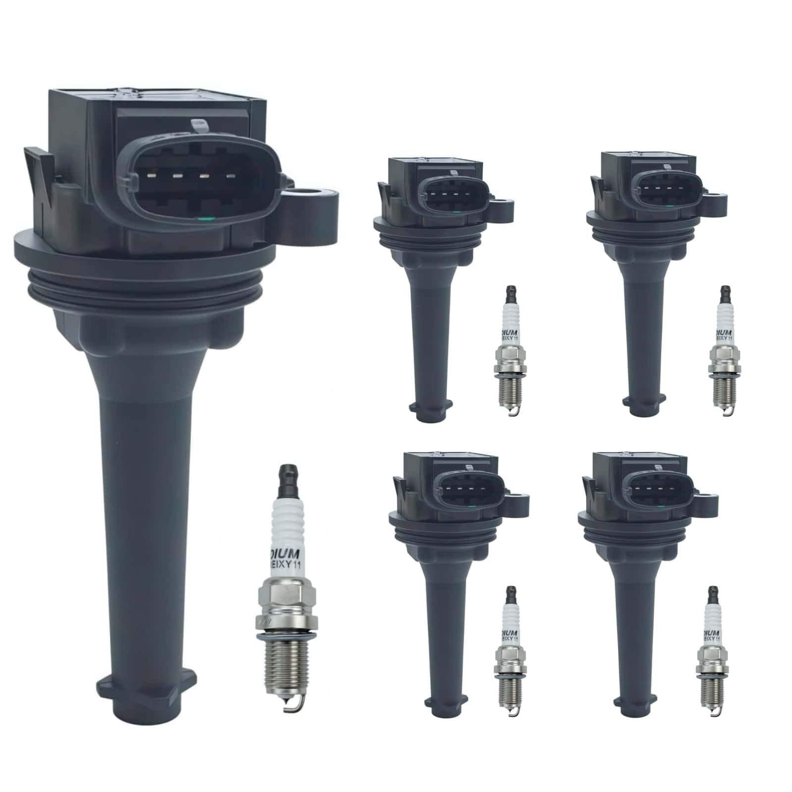 Bobina di accensione con candela di accensione all'iridio 4 pin compatibile con C70 5 Cyl 2.3L-5 Cyl 2.4L 1998-2006 V70 5 Cyl 2.3L-5 Cyl 2.5L 1998-Today Sostituire 9125601
