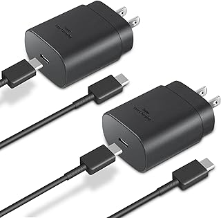 Type C Charger, 2-Pack 25W Type C Super Fast Charging with 6ft Android Type C Phone Charger Cable Compatible with Galaxy S23 Ultra/S23/S23+/S22/S22 S21 S20 Ultra/S22+/S21+/ Ultra/S20/S20+
