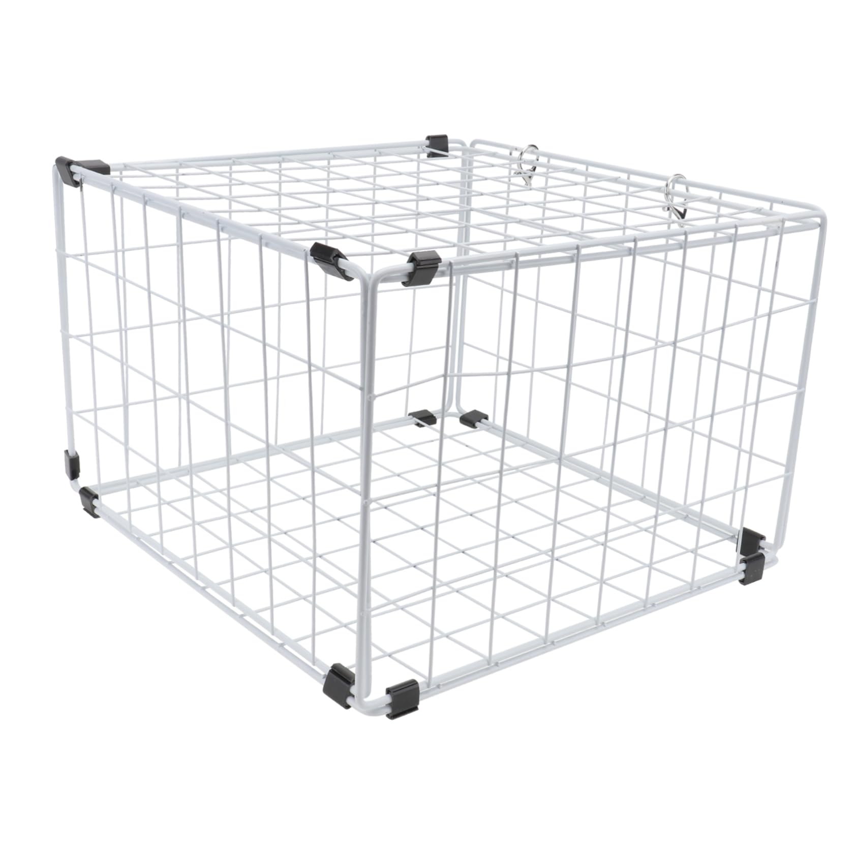 Cage de transport pour chat pliable et respirante en métal antirouille