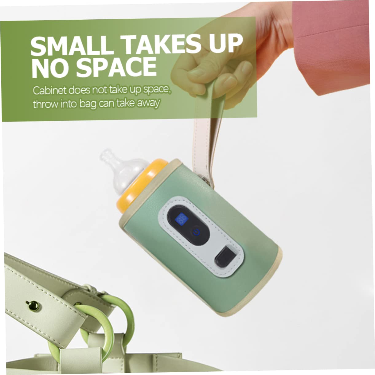 VANZACK Digital Display Bottle Cover for Baby Portable Breastmilk Warmer Heat Setting Reusable Travel Milk Bottle Heater Random