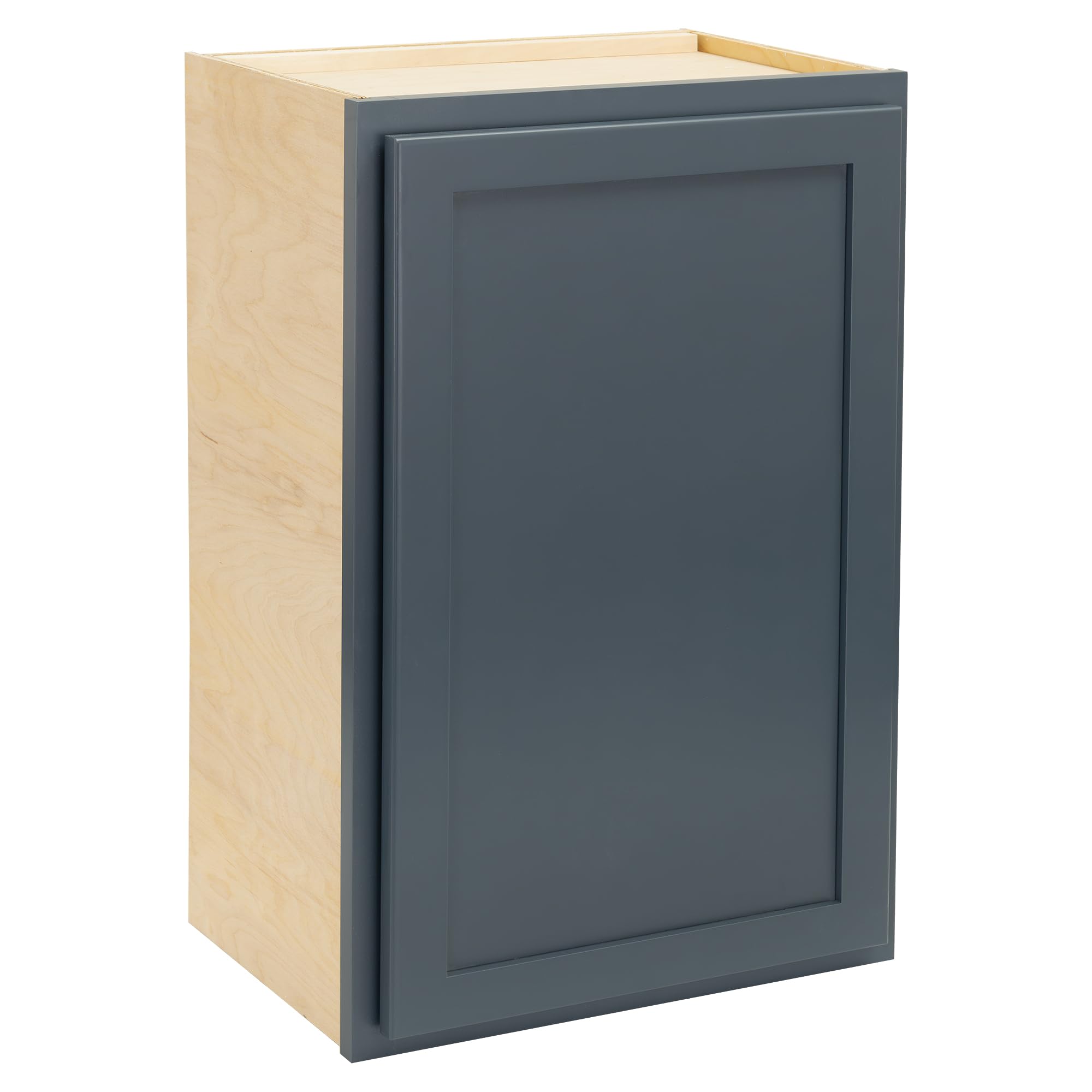 Quicklock RTA (Ready-to-Assemble) 42" Tall Wall Kitchen Cabinets - Shaker Style | 100% Hardwood | Made in America | Soft Close Hardware (Needlepoint Navy, 12''D x 24''W x 42''H)